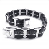 Men's Titanium Rubber Bracelet