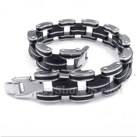 Men's Titanium Rubber Bracelet