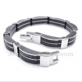 Men's Titanium Rubber Bracelet
