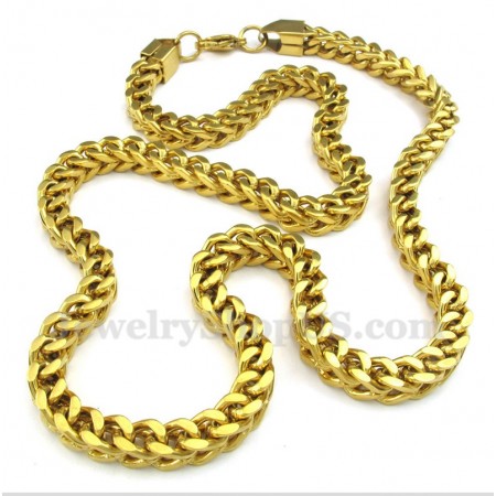 Men's Titanium Gold Necklace