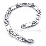 Men's Titanium Greek Meander Pattern Bracelet
