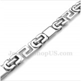 Men's Titanium Greek Meander Pattern Bracelet