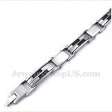 Men's Titanium Black Cable Bracelet