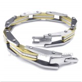 Men's Titanium Gold Bracelet