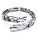 Men's Titanium Gold Bracelet