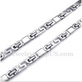 Men's Titanium Greek Meander Pattern Necklace