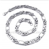 Men's Titanium Greek Meander Pattern Necklace