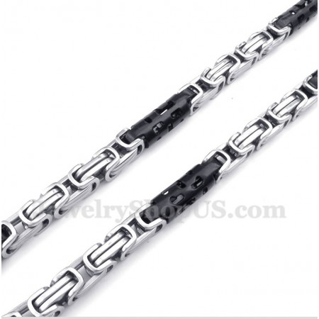 Men's Titanium Black Cylinder Necklace