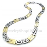 Men's Titanium Gold Cross Necklace