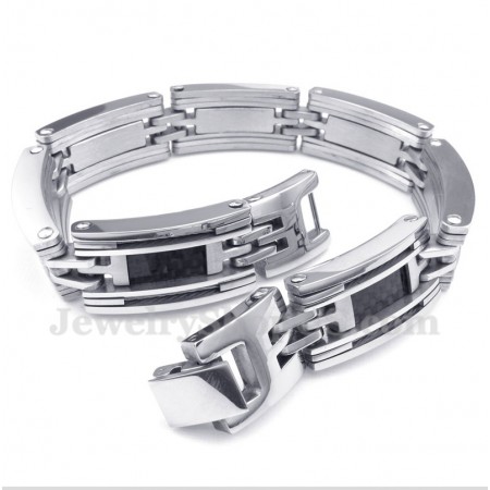 Men's Titanium Carbon Fiber Cable Bracelet