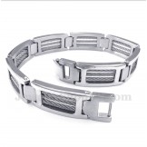Men's Titanium Cable Bracelet