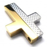 Man 2 Parts Cross titanium steel necklace(free chain) 