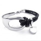 Men's Titanium Leather Bracelet