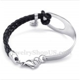 Men's Titanium Leather Bracelet