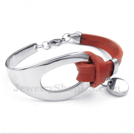 Men's Titanium Leather Bracelet