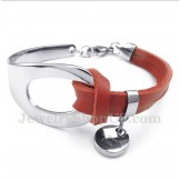 Men's Titanium Leather Bracelet