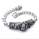 Men's Titanium Casted Red Diamond Bracelet