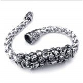 Men's Titanium Casted Skull Bracelet