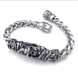 Men's Titanium Casted Skull Bracelet