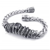 Men's Titanium Casted Black Diamond Bracelet