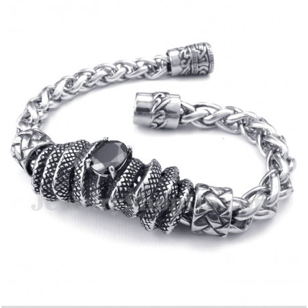 Men's Titanium Casted Black Diamond Bracelet