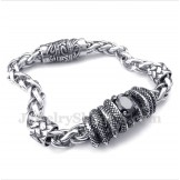 Men's Titanium Casted Black Diamond Bracelet
