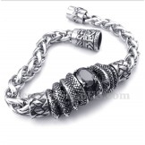 Men's Titanium Casted Black Diamond Bracelet