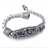 Men's Titanium Casted Skull Bracelet
