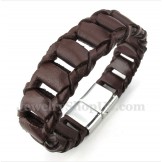 Men's Titanium Leather Bracelet