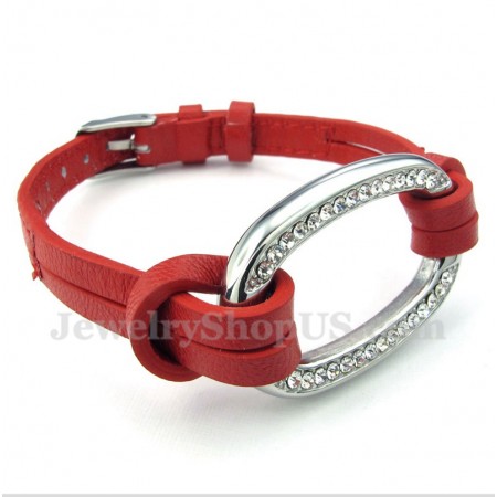 Men's Titanium Leather Bracelet