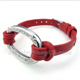 Men's Titanium Leather Bracelet