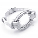 Men's Titanium Leather Bracelet