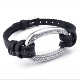 Men's Titanium Leather Bracelet