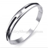 Men's Titanium Black Cable Diamond Bracelet