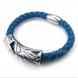 Men's Titanium Leather Bracelet