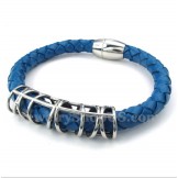 Men's Titanium Leather Bracelet