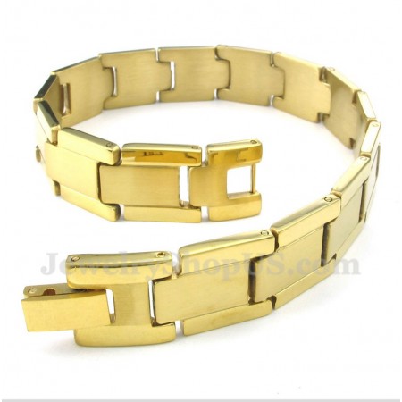 Men's Gold Titanium Bracelet