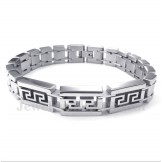 Men's Titanium Greek Meander Pattern Bracelet