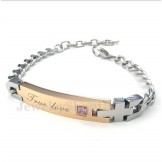 Women's Titanium Diamond Couple's Bracelet