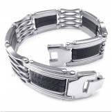 Men's Titanium Greek Meander Pattern Bracelet