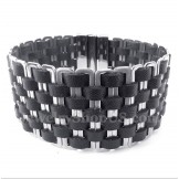 Men's Leather Titanium Bracelet
