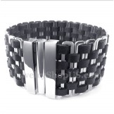 Men's Leather Titanium Bracelet