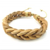 Men's Leather Titanium Bracelet