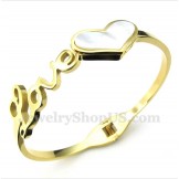 Men's Titanium Gold Love Bracelet