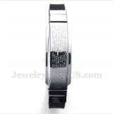 Men's Titanium Rubber Bible Verse Bracelet