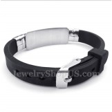 Men's Titanium Rubber Bible Verse Bracelet