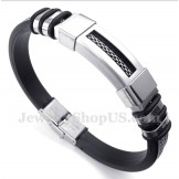 Men's Titanium Rubber Bracelet