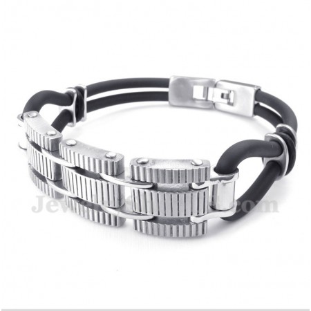 Men's Titanium Rubber Bracelet
