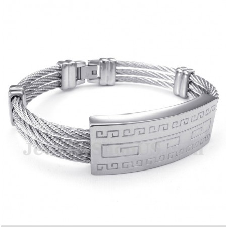 Men's Titanium Cable Bracelet