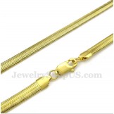 Men's 20 inch Titanium Gold Snake Necklace